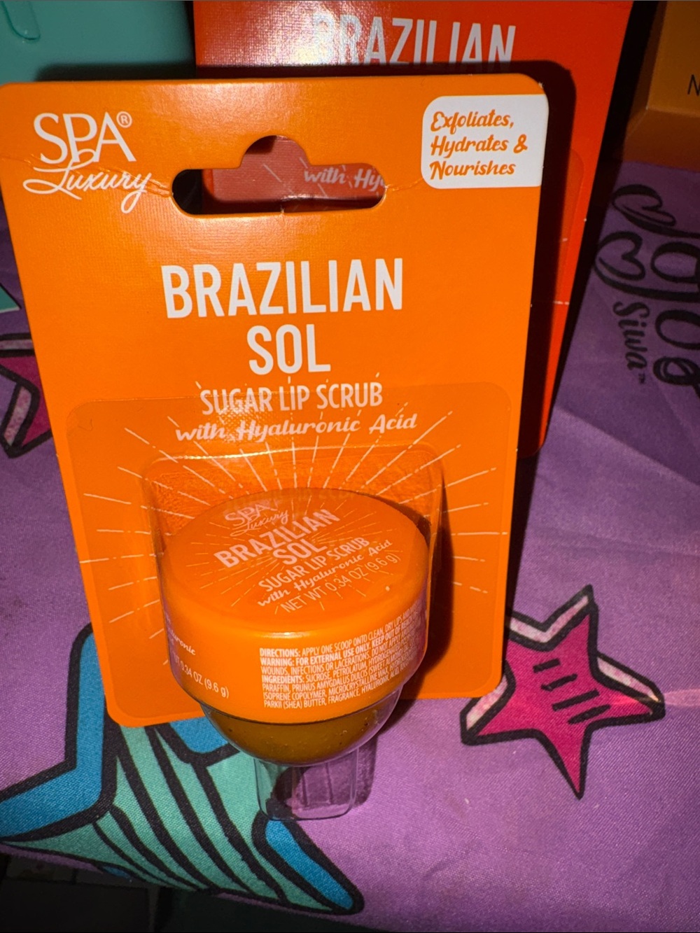 Brazilian Sol Orange Sugar Lip Scrub with Hyaluronic Acid